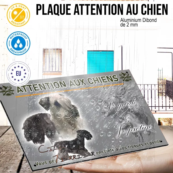 panneau Trois chiens Cesky Terrier