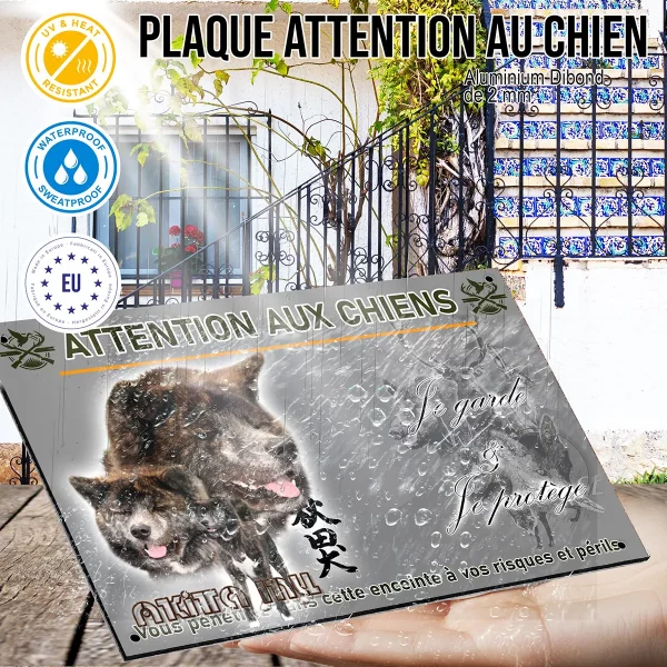 panneau Visuel d'Akita Inu avec têtes et corps