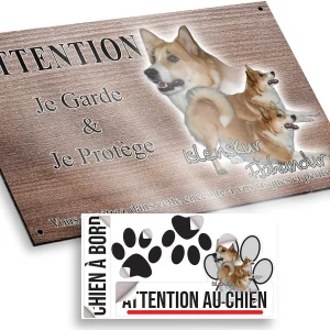 plaque attention au chien