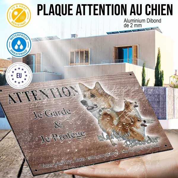 panneau attention au chien