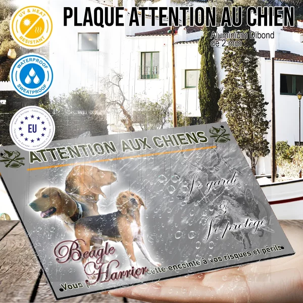 panneau Trois Beagle Harrier présentant différentes poses
