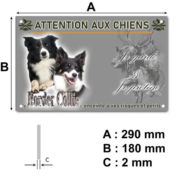pancarte Deux Border Collies