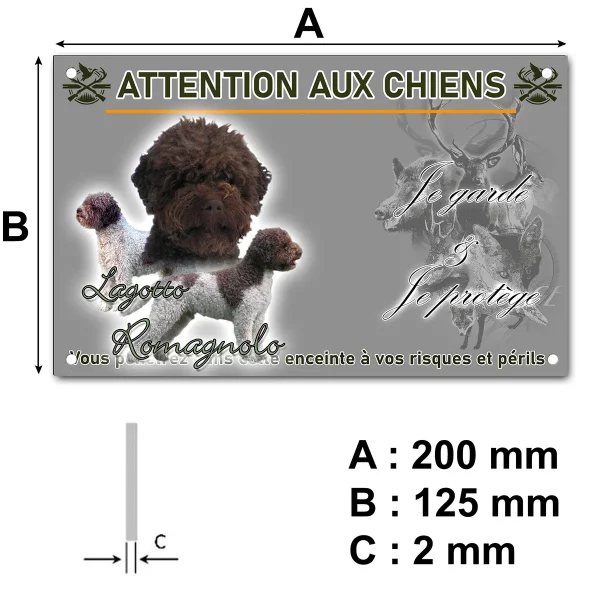 panneau Trois chiens Lagotto Romagnolo avec pelages frisés