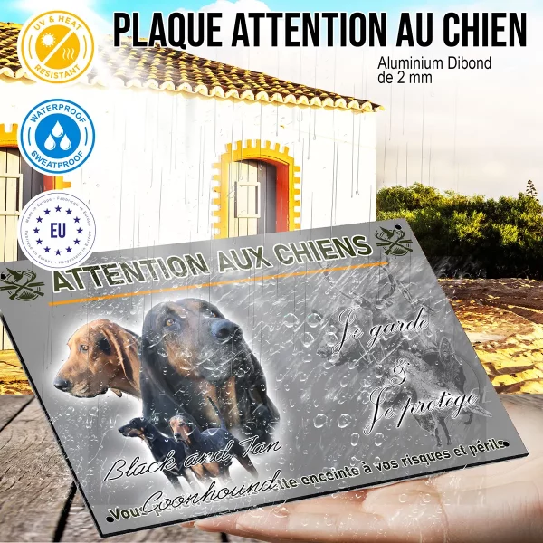 panneau Chien Black and Tan Coonhound avec plusieurs angles de vue