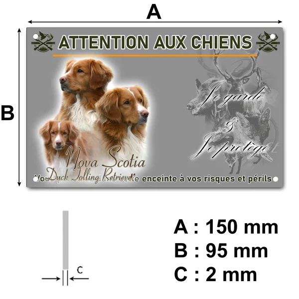 plaque 3 chiens Nova Scotia Duck Tolling Retriever