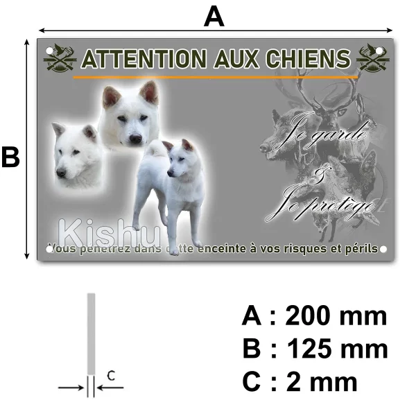 panneau Trois Kishu Ken blancs
