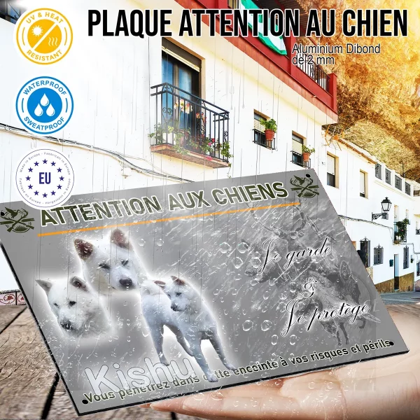 panneau Trois Kishu Ken blancs