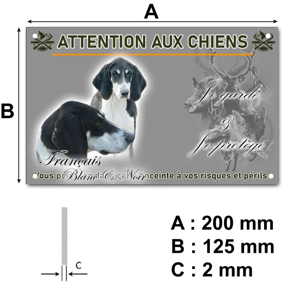 panneau Portraits de chiens Français Blanc & Noir