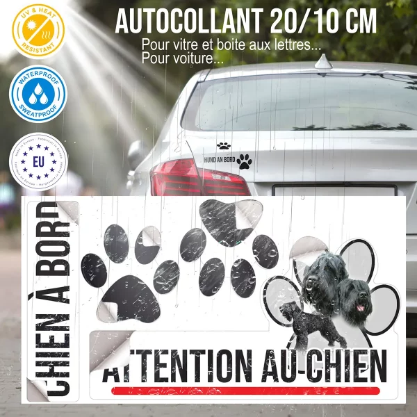 plaque chien de garde Tchiorny Terrier avec trois visuels différents