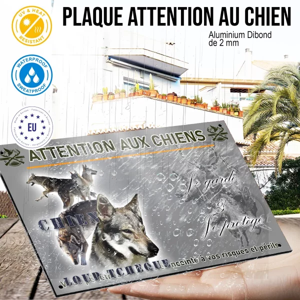 panneau Illustrations d'un Chien Loup Tchèque en différentes poses