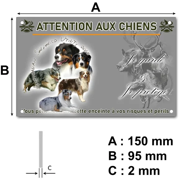 plaque Compilation de chiens de race Australian Shepherd