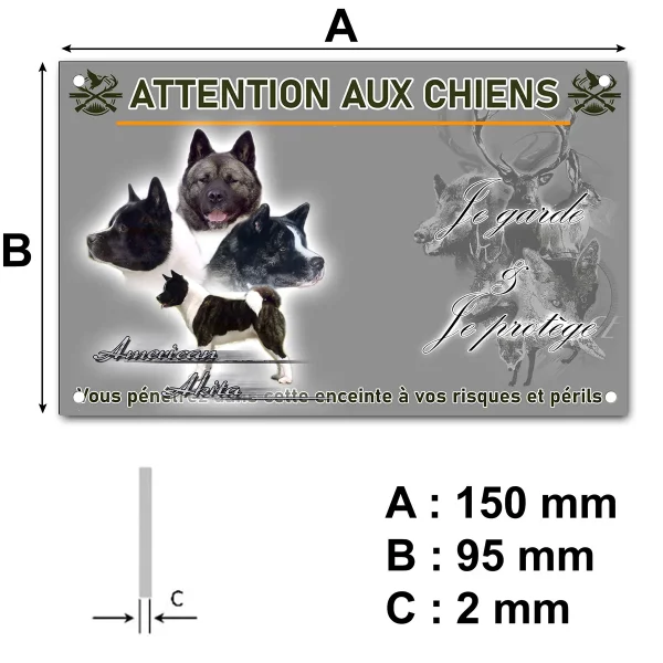 plaque Collage d'American Akita avec plusieurs visages