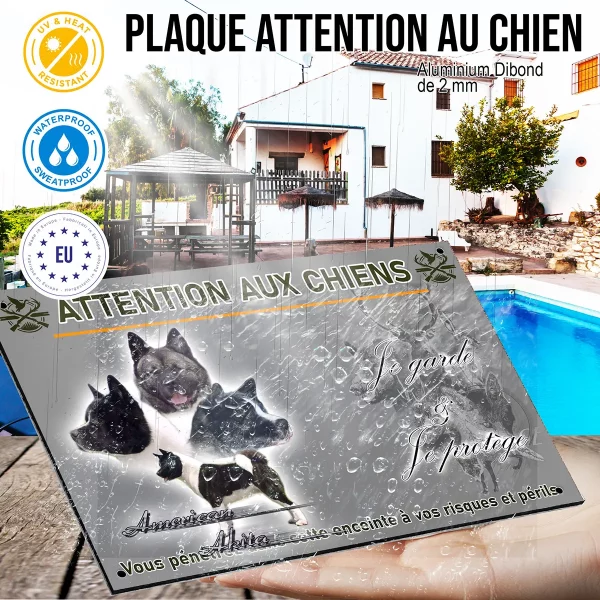 panneau Collage d'American Akita avec plusieurs visages