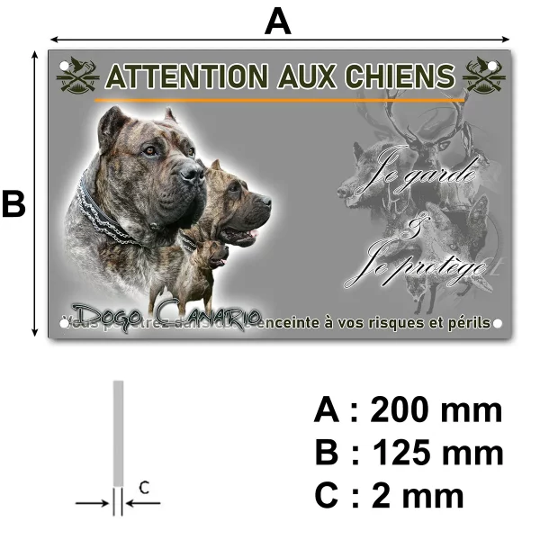 panneau Visuel de Dogo Canario avec plusieurs chiens