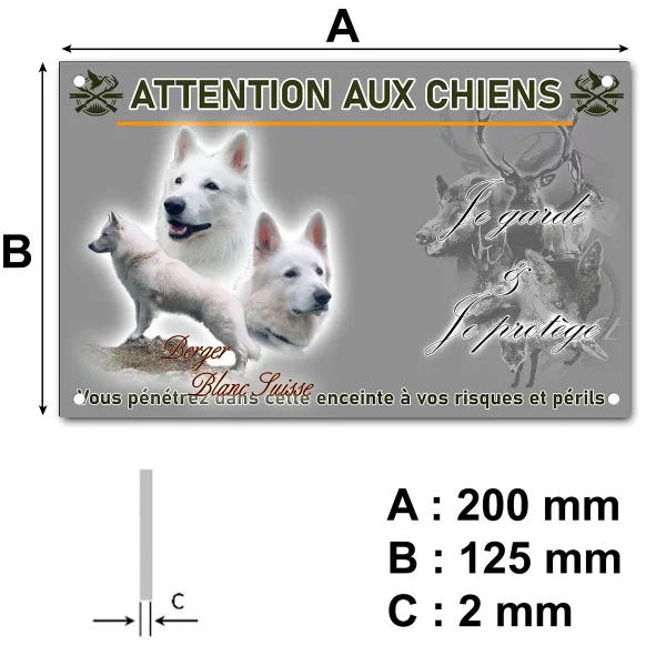 panneau Bande d'images d'un Berger Blanc Suisse