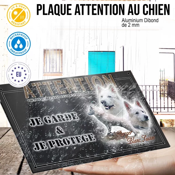 panneau chien de garde Bande d'images d'un Berger Blanc Suisse