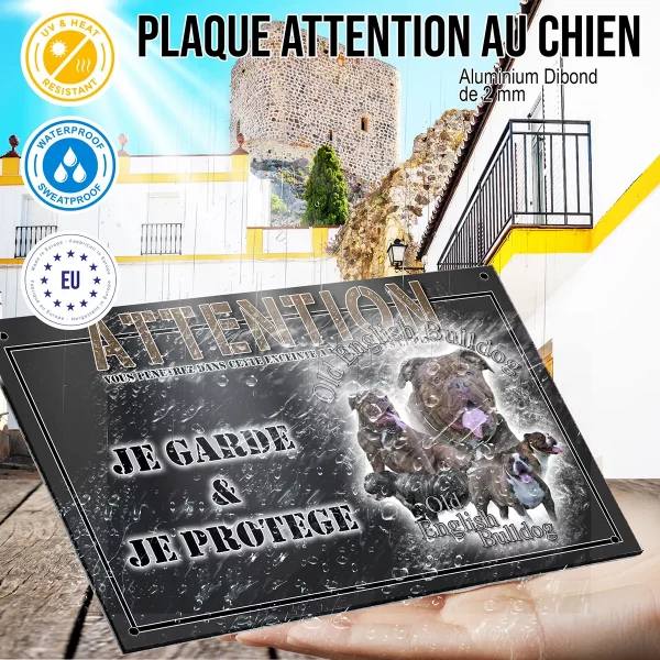 panneau chien de garde Collage de plusieurs Old English Bulldogs