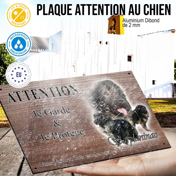 panneau attention au chien Collage de chiens Sarplaninac