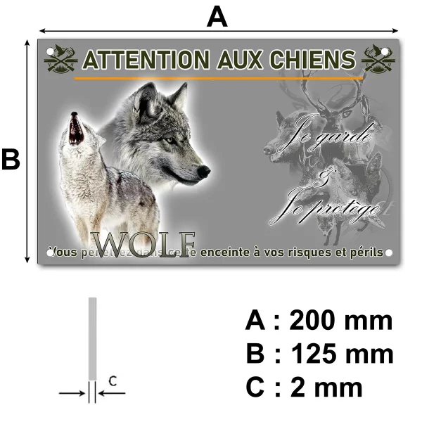 panneau Image de deux loups avec le mot 'WOLF'