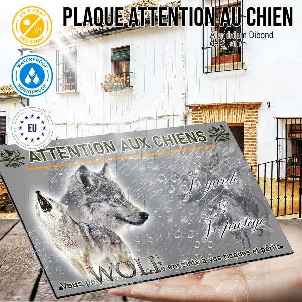 panneau Image de deux loups avec le mot 'WOLF'