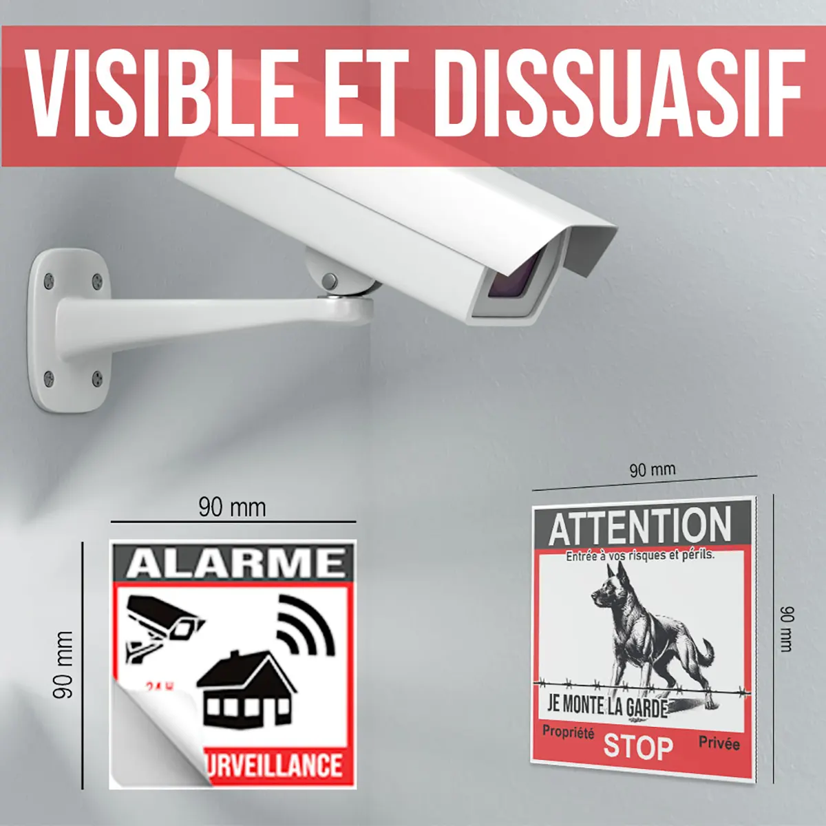 Panneau Chien Qui Mord avertissant de la présence d'un Malinois de Garde.