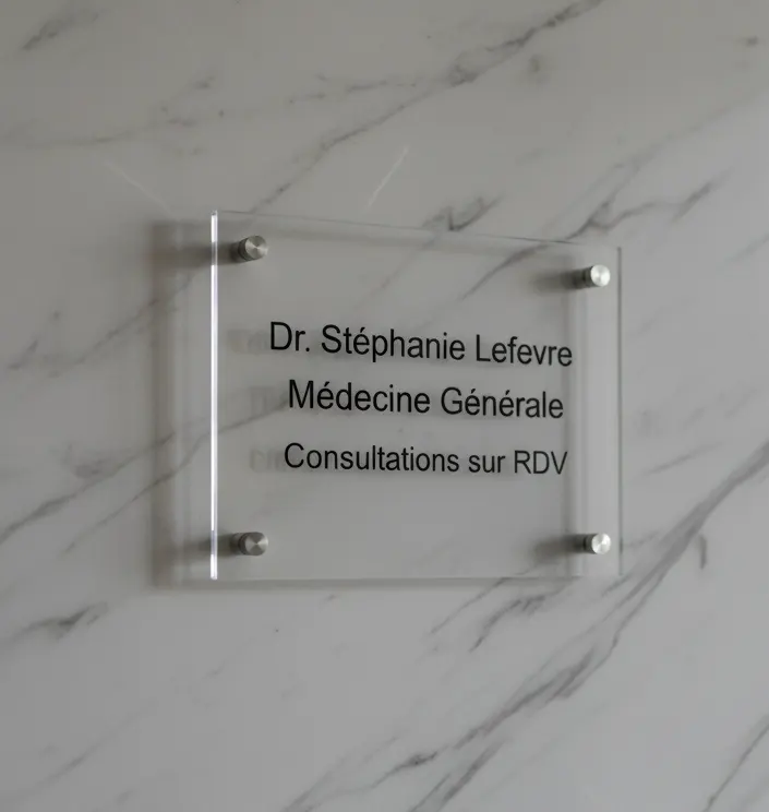 Plaque pro plexi de médecin