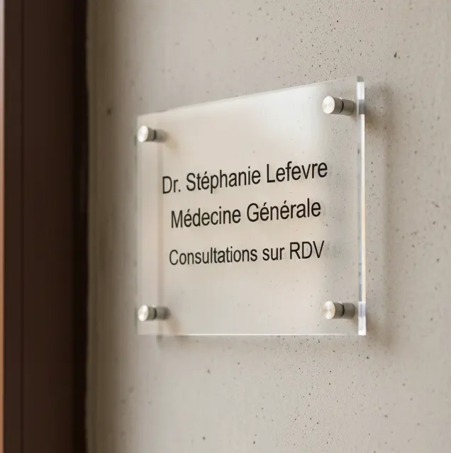Plaques personnalisées de medecin