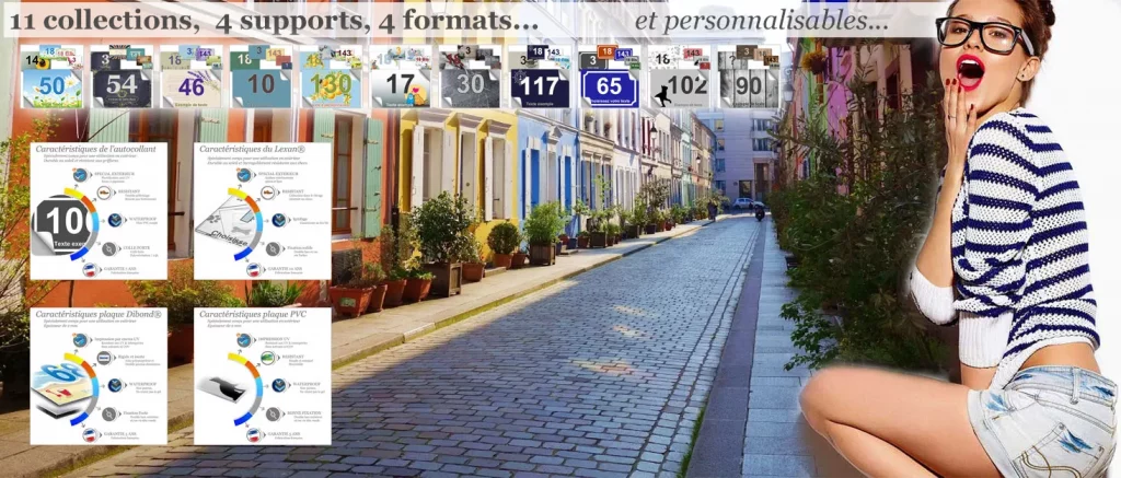 plaque de rue personnalisée à imprimer