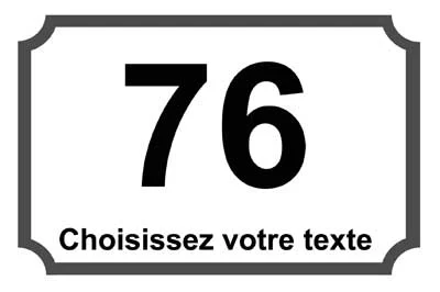 Plaque numéro de maison, collection Classique, modèle 6