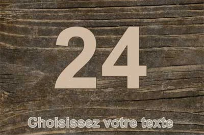 Plaque numéro de maison, collection Bois, modèle 2