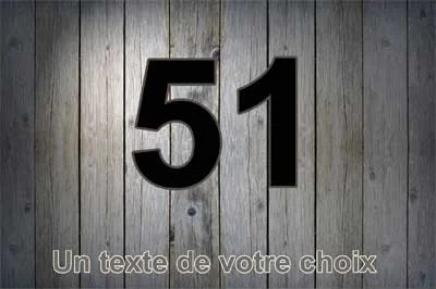 Plaque numéro de maison, collection Bois, modèle 3