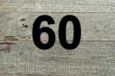 Plaque numéro de maison, collection Bois, modèle 4