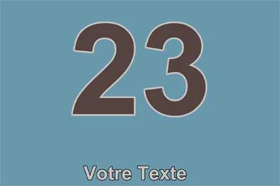 Plaque numéro de maison, collection Pastels, modèle 4