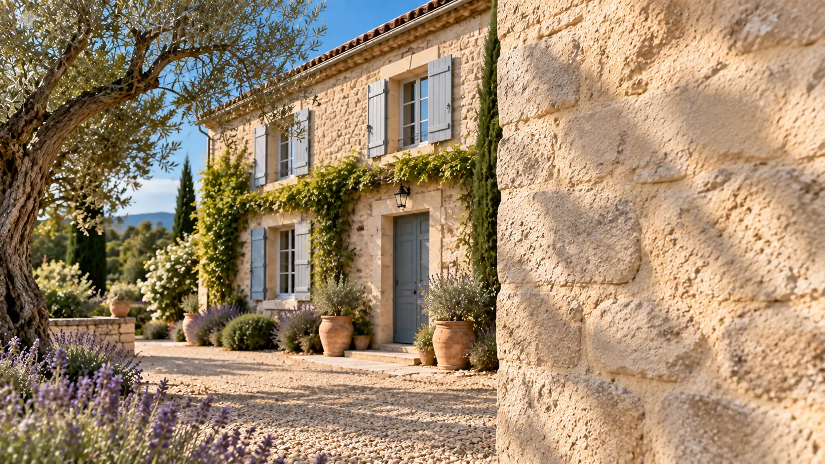 Plaque numéro de maison, style Mas et maison du Sud