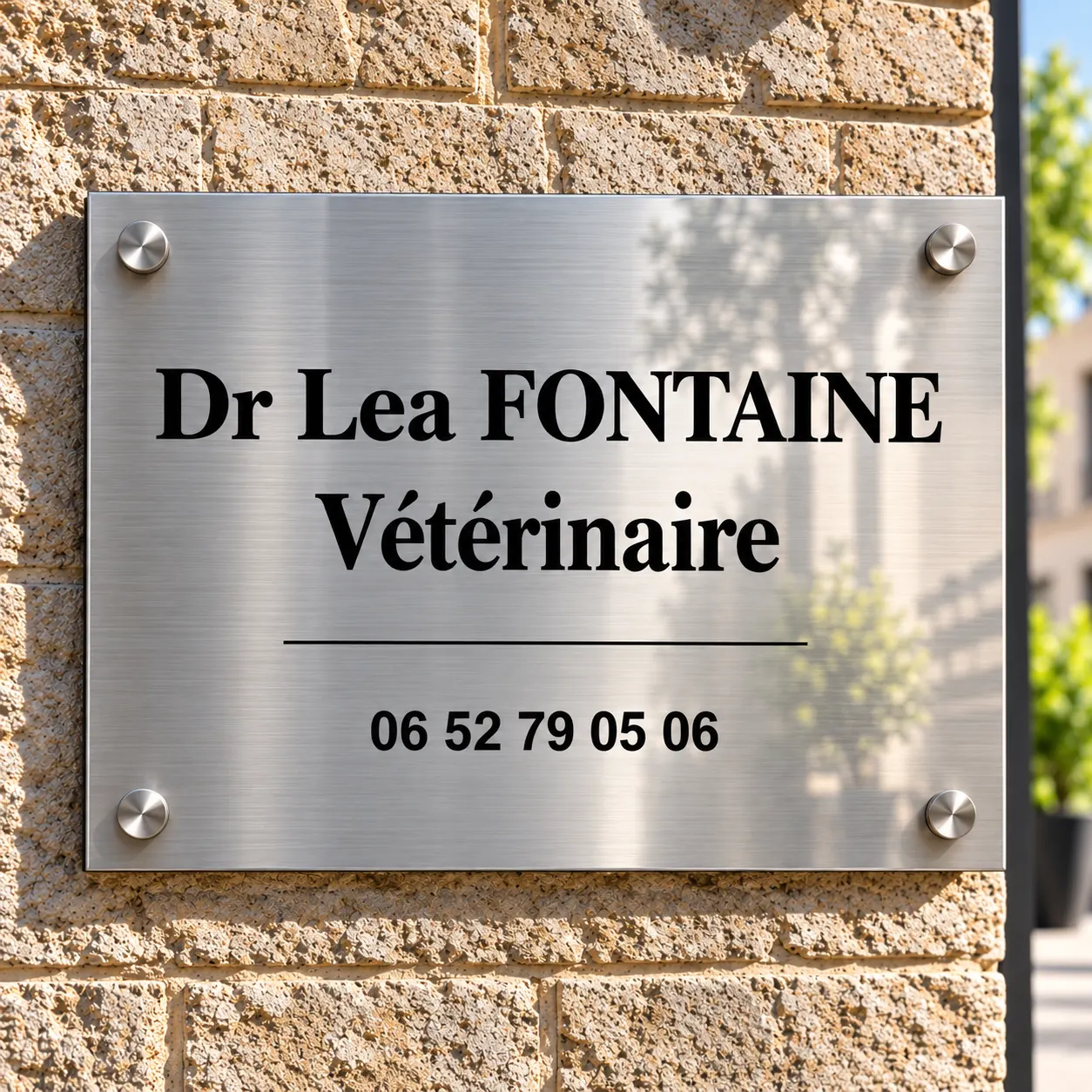 La plaque métal